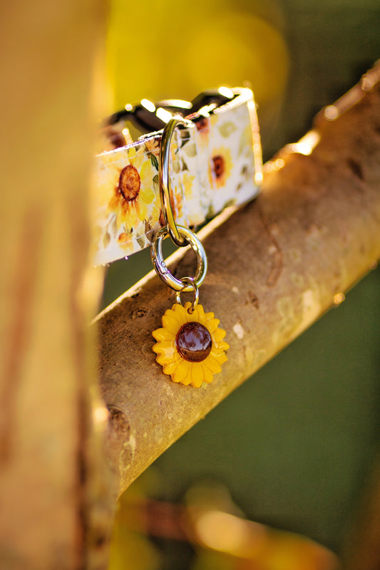 Sunflower Pet I.D Tag | Polymer Clay